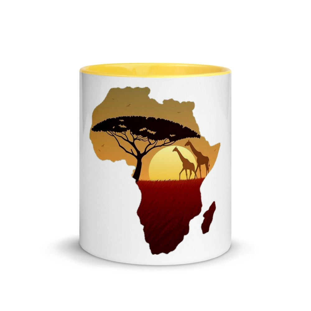 Africa Mug with Color Inside